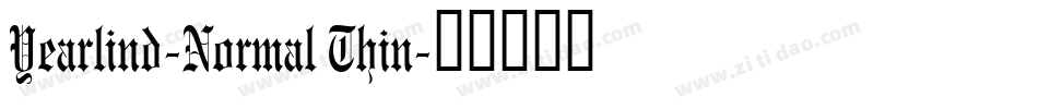 Yearlind-Normal Thin字体转换